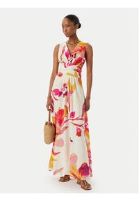 LOLA CASADEMUNT Sukienka wieczorowa MS2616016 Kremowy Regular Fit. Kolor: kremowy. Materiał: wiskoza. Styl: wizytowy #4