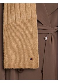 TOMMY HILFIGER - Tommy Hilfiger Szalik Flag Fluffy AW0AW17787 Beżowy. Kolor: beżowy. Materiał: poliester, materiał