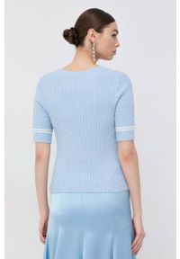 Miss Sixty sweter damski kolor niebieski lekki. Okazja: na co dzień. Kolor: niebieski. Długość rękawa: krótki rękaw. Długość: krótkie. Styl: casual #3