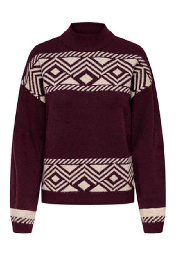 only - ONLY Golf Victoria 15321179 Fioletowy Regular Fit. Typ kołnierza: golf. Kolor: fioletowy. Materiał: syntetyk