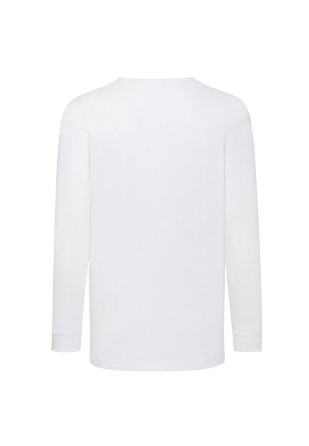 FRUIT OF THE LOOM - Dziecięca Koszulka Z Długim Rękawem Valueweight. Kolor: biały. Długość rękawa: długi rękaw. Długość: długie. Sport: turystyka piesza