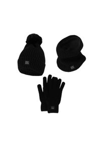 HEAT KEEPER - Zestaw Damski Rękawiczki/Czapka/Chusta. Kolor: czarny. Materiał: poliakryl. Sezon: zima. Styl: sportowy #1