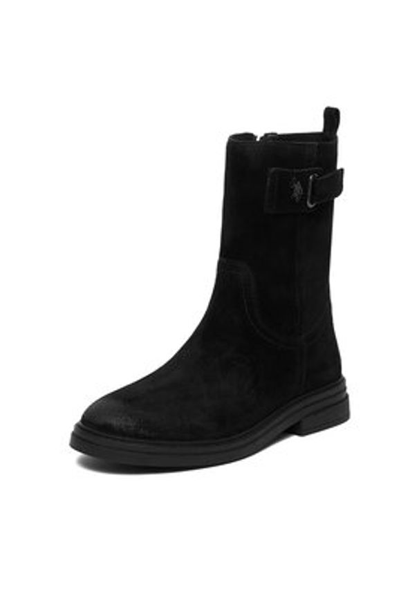 U.S. Polo Assn. Botki CEO-CORINA001W/ELT1 Czarny. Kolor: czarny. Materiał: zamsz, skóra