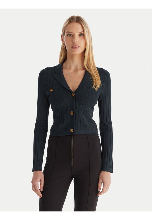 Guess Kardigan W5YR11 Z0130 Zielony Regular Fit. Kolor: zielony. Materiał: wiskoza