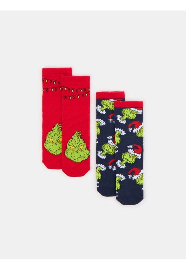 Sinsay - Skarpetki 2 pack Grinch - wielobarwny