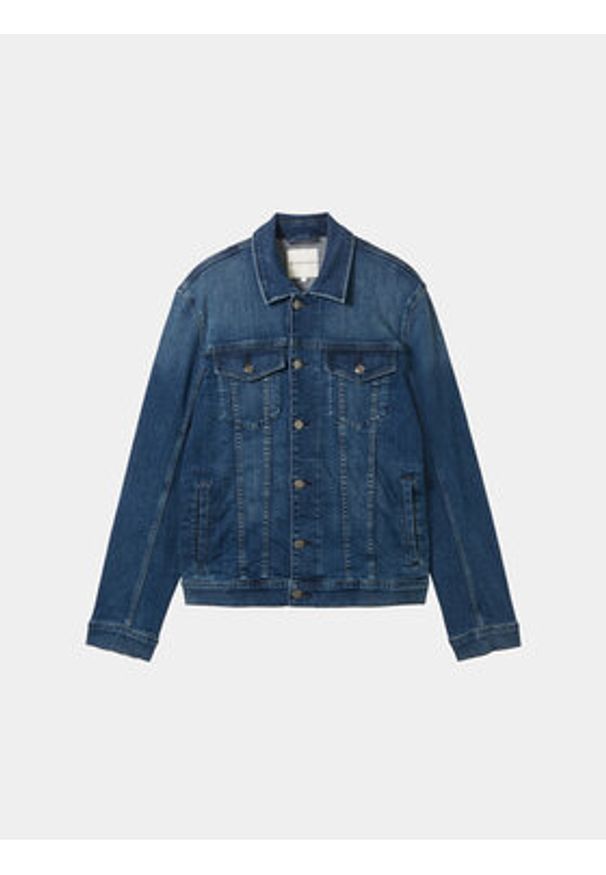 Tom Tailor Kurtka jeansowa 1040165 Granatowy Regular Fit. Kolor: niebieski. Materiał: bawełna