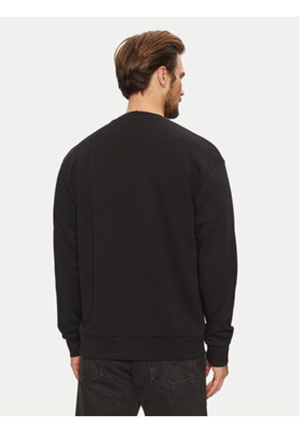 Karl Lagerfeld - KARL LAGERFELD Bluza 705176 551900 Czarny Regular Fit. Typ kołnierza: dekolt w karo. Kolor: czarny. Materiał: bawełna
