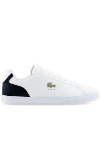 Buty Lacoste Lerond Pro 123 3 CMA 745CMA0052-042 - biało-czarne. Zapięcie: sznurówki. Kolor: biały, czarny, wielokolorowy. Materiał: guma, skóra, syntetyk, materiał. Szerokość cholewki: normalna. Sport: tenis