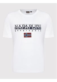Napapijri T-Shirt Ayas NP0A4GDQ Biały Regular Fit. Kolor: biały. Materiał: bawełna #5