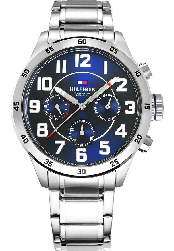TOMMY HILFIGER - Zegarek Tommy Hilfiger Zegarek Męski Tommy Hilfiger 1791053 Niebieska tarcza. Kolor: niebieski