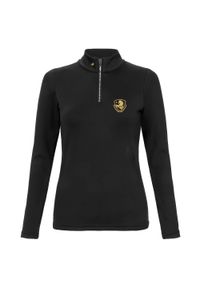 EQUESTRIAN QUEEN - T-Shirt damski z długim rękawem Equestrian Queen Lilian2.0 zimowy. Kolor: czarny. Długość rękawa: długi rękaw. Długość: długie. Sezon: zima #1