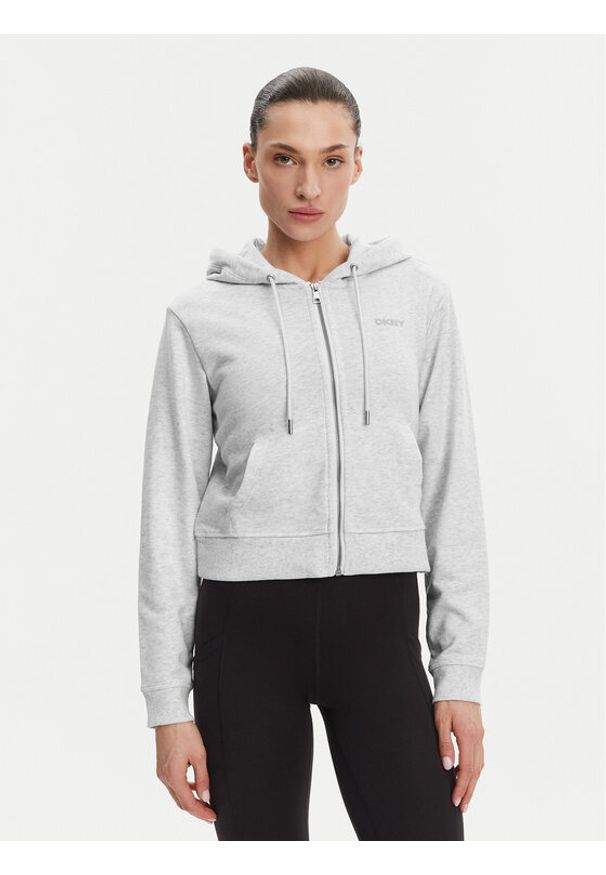 DKNY Sport Bluza DP5J9588 Szary Regular Fit. Kolor: szary. Materiał: bawełna, syntetyk. Styl: sportowy