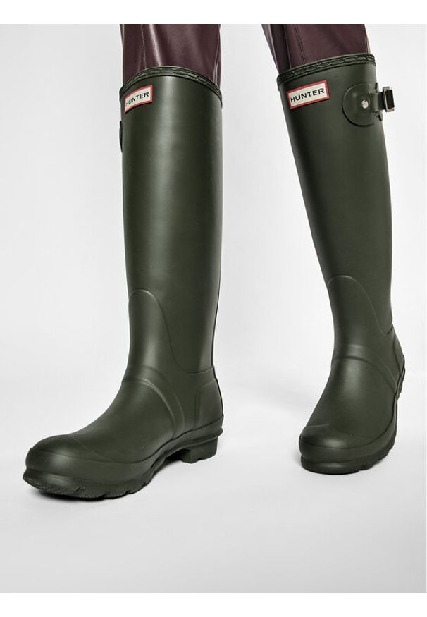 Hunter Kalosze Original Tall WFT1000RMA Zielony. Kolor: zielony. Materiał: kauczuk