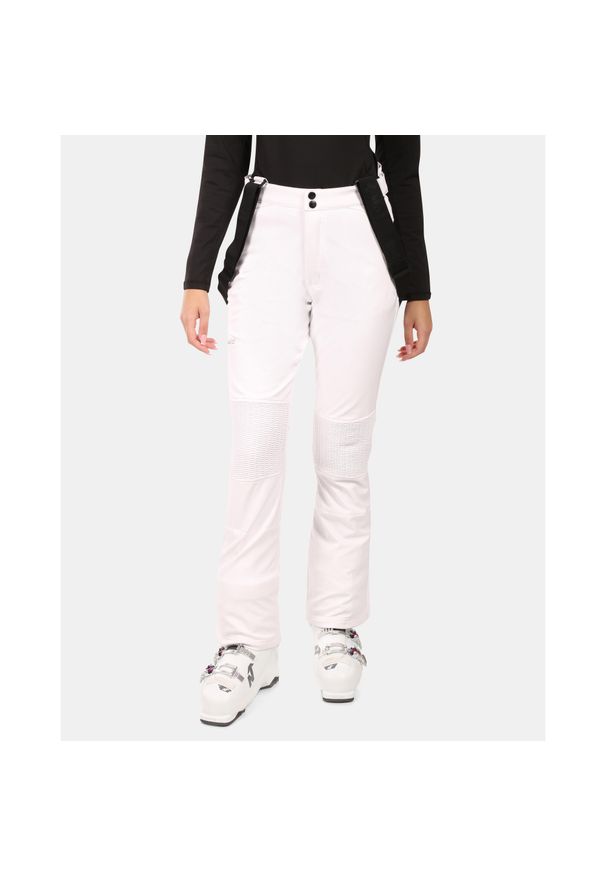Damskie spodnie narciarskie typu softshell Kilpi DIONE-W. Kolor: biały. Materiał: softshell. Sezon: zima. Sport: narciarstwo
