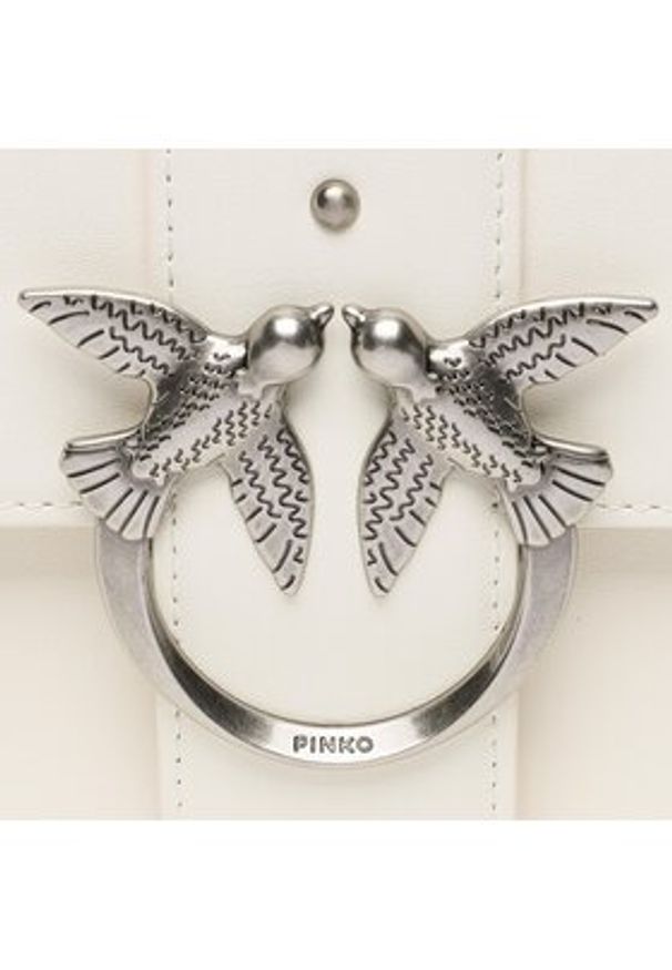 Pinko Torebka Love One Classic Cl PE 23 PLTT 100053 A0F1 Biały. Kolor: biały. Materiał: skórzane