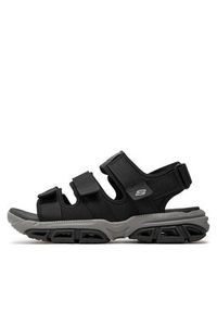 skechers - Skechers Sandały Atlan-Bodie 210444/BLK Czarny. Kolor: czarny. Materiał: materiał #6