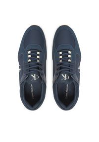 Calvin Klein Jeans Sneakersy Retro Runner Sock Lace Up Ny-Su YM0YM01326 Granatowy. Kolor: niebieski. Materiał: materiał #5