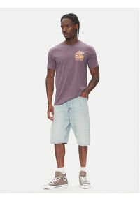 Quiksilver T-Shirt EQYZT08053 Fioletowy Regular Fit. Kolor: fioletowy. Materiał: bawełna #5