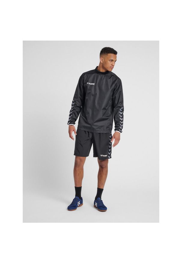 Wiatrówka Hummel hmlAUTHENTIC. Typ kołnierza: kołnierzyk stójkowy. Kolor: czarny, biały, wielokolorowy. Materiał: poliester. Sport: fitness, piłka nożna