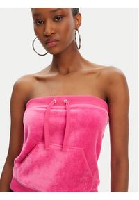Juicy Couture Top Heritage JCGCT125023 Różowy Slim Fit. Kolor: różowy. Materiał: bawełna #5