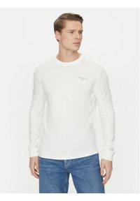 Tommy Jeans Longsleeve Linear DM0DM21138 Biały Slim Fit. Kolor: biały. Materiał: bawełna. Długość rękawa: długi rękaw #1