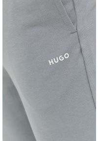 Hugo - HUGO dres bawełniany kolor szary. Kolor: szary. Materiał: dresówka, bawełna #3
