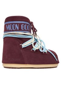 Moon Boot Śniegowce 80D1409670 Bordowy. Kolor: czerwony. Materiał: skóra, zamsz