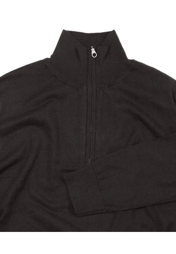 Brave Soul - Sweter Popielaty, Góra Zapinana na Zamek, z Wysoką Stójką, Męski -BRAVE SOUL. Typ kołnierza: kołnierzyk stójkowy. Kolor: szary. Materiał: bawełna. Sezon: zima, jesień. Styl: klasyczny