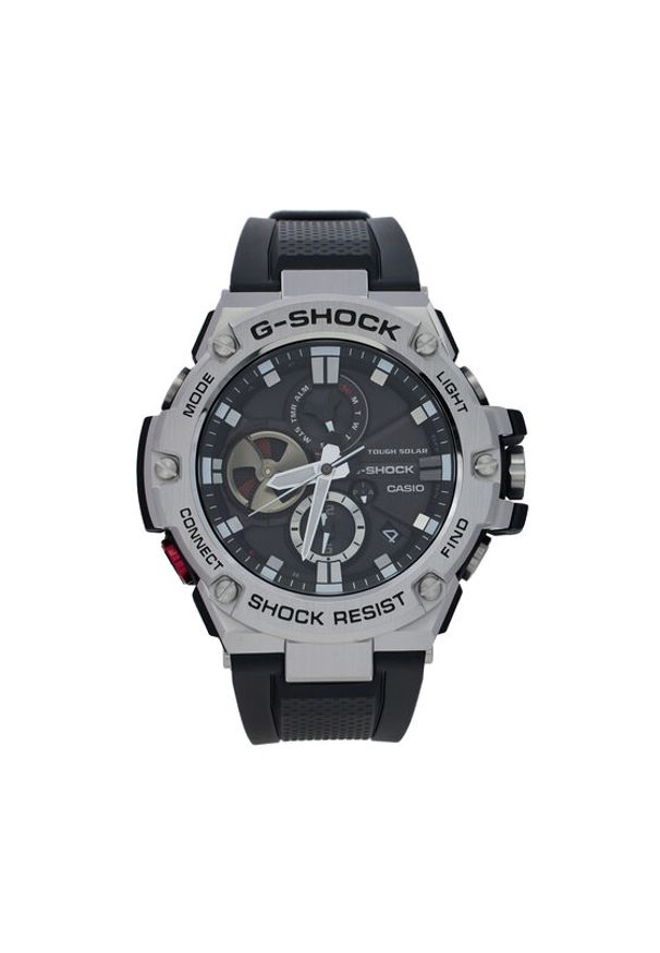 G-Shock Zegarek GST-B100-1AER Srebrny. Kolor: srebrny. Materiał: syntetyk