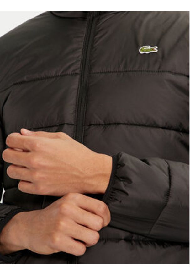 Lacoste Kurtka przejściowa BH6763 Czarny Regular Fit. Kolor: czarny. Materiał: syntetyk