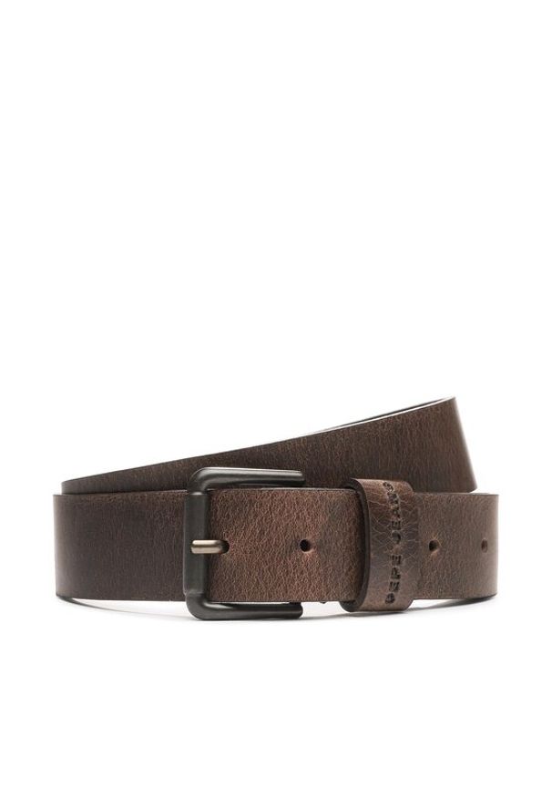 Pepe Jeans Pasek Męski PM021011 Brązowy. Kolor: brązowy. Materiał: skóra