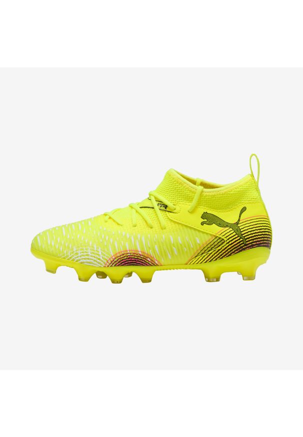 Buty piłkarskie dla dzieci Puma Future 8 Match FG/AG. Kolor: żółty. Sport: piłka nożna