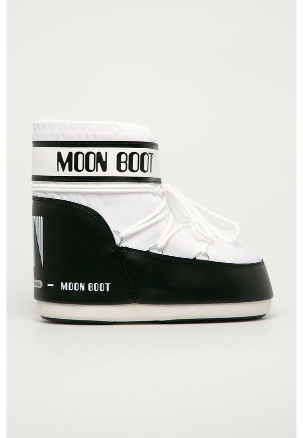Moon Boot - Śniegowce Classic Low 140934.M.B.CLASSIC-PINK. Nosek buta: okrągły. Zapięcie: sznurówki. Kolor: biały