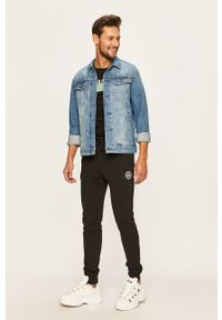 Jack & Jones - Spodnie. Kolor: czarny. Materiał: bawełna, dzianina. Wzór: gładki #4