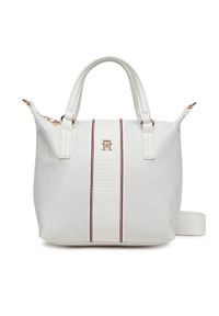 TOMMY HILFIGER - Tommy Hilfiger Torebka Poppy Small Tote Corp AW0AW17204 Écru