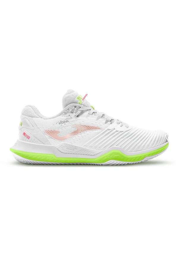 Buty do tenisa ziemnego damskie Joma T.POINT LADY z amortyzacją. Kolor: biały, wielokolorowy, zielony. Sport: tenis