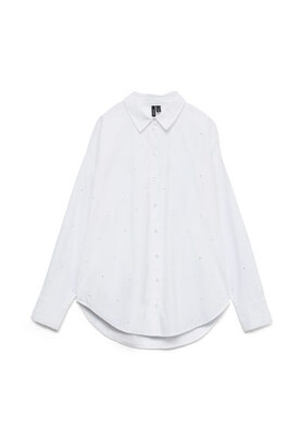 Vero Moda Koszula Fanni 10337791 Biały Oversize. Kolor: biały. Materiał: bawełna