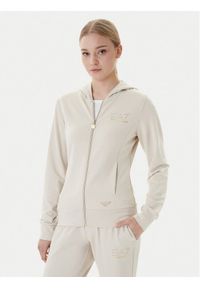 EA7 Emporio Armani Bluza 7W001044 AF12482 U1088 Beżowy Regular Fit. Kolor: beżowy. Materiał: wiskoza #1