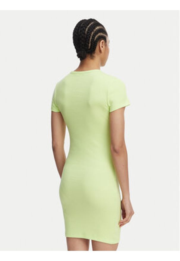 Tommy Jeans Sukienka letnia Flag DW0DW22613 Zielony jasny Slim Fit. Kolor: zielony. Materiał: bawełna. Sezon: lato