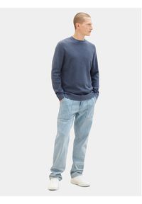 Tom Tailor Sweter 1038612 Niebieski Regular Fit. Kolor: niebieski. Materiał: bawełna #6