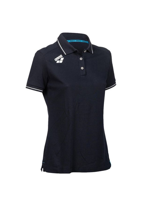 Koszulka polo damska Arena Team Polo shirt Solid Cotton. Typ kołnierza: polo. Kolor: niebieski. Materiał: bawełna, dzianina. Wzór: jednolity. Styl: sportowy