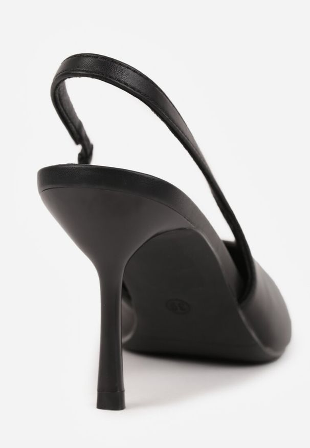 Renee - Czarne Sandały Vices Slingback na Obcasie Tilarina. Okazja: na co dzień. Kolor: czarny. Obcas: na obcasie. Styl: elegancki, casual. Wysokość obcasa: średni