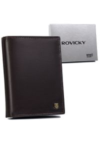 ROVICKY - Portfel skórzany Rovicky [DH] N4-RVT c. brązowy. Kolor: brązowy. Materiał: skóra