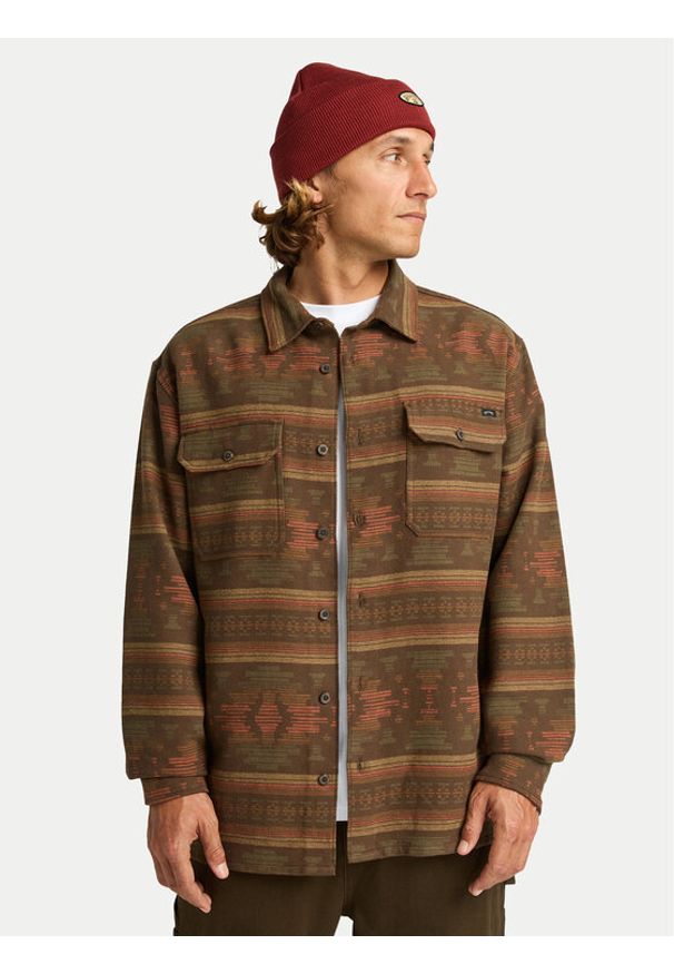 Billabong Koszula Offshore EBYWT03013 Brązowy Regular Fit. Kolor: brązowy. Materiał: bawełna