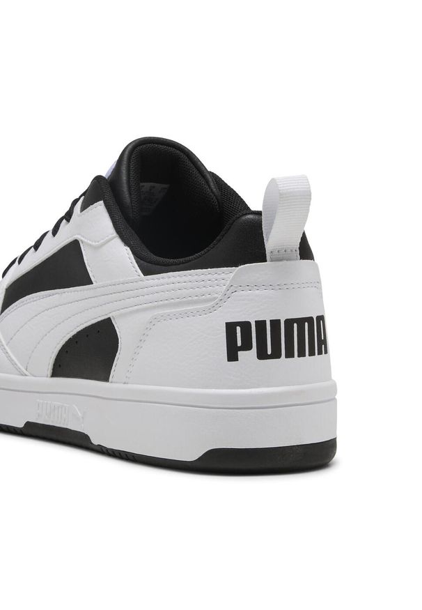 Puma - Sneakersy Rebound V6 Low PUMA Black White. Kolor: czarny, biały, wielokolorowy. Sport: turystyka piesza, koszykówka