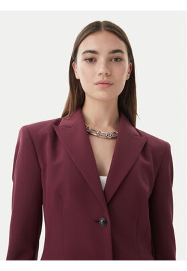 Hugo - HUGO Marynarka Asmalla-1 50533901 Fioletowy Slim Fit. Kolor: fioletowy. Materiał: syntetyk