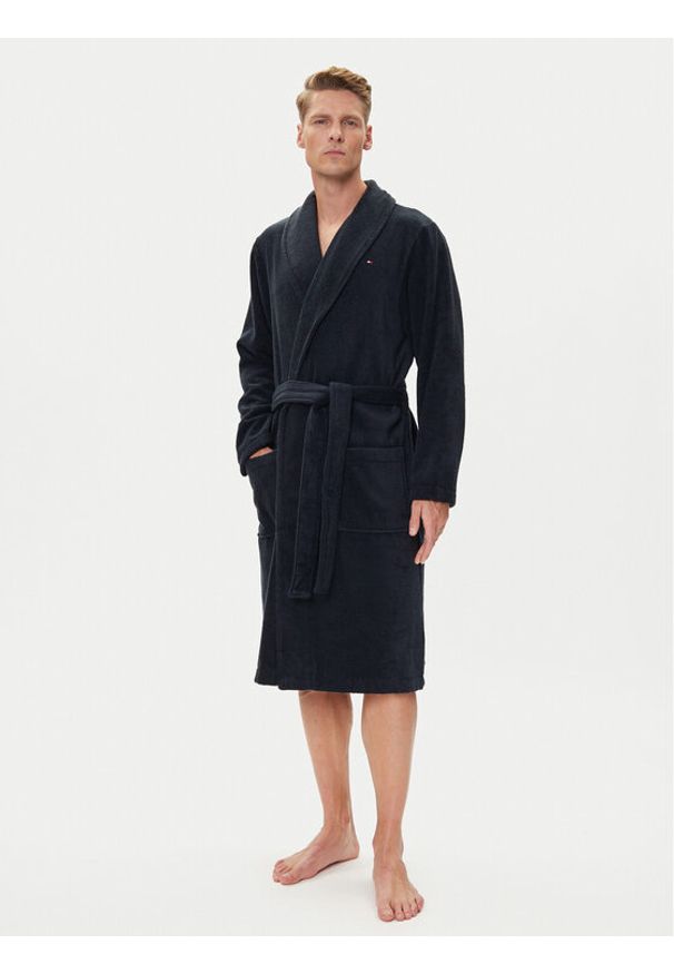 TOMMY HILFIGER - Tommy Hilfiger Szlafrok Icon Bathrobe 2S87905539 Granatowy. Kolor: niebieski. Materiał: bawełna