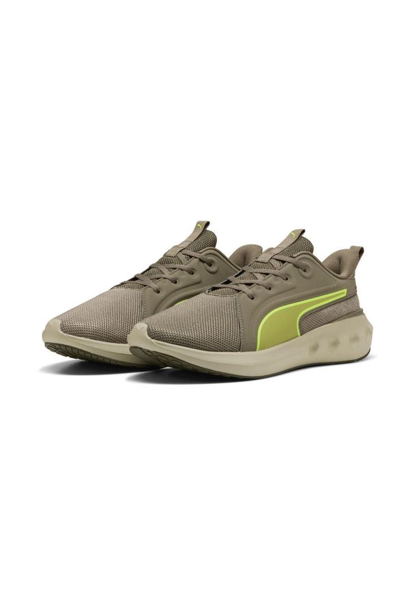 Puma - Buty do biegania SOFTRIDE Carson PUMA Velvet Moss Loden Green Yellow Alert Brown. Kolor: żółty, wielokolorowy, zielony