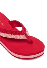 TOMMY HILFIGER - Tommy Hilfiger Japonki Th Wedge Crochet Summer Sandal FW0FW09420 Czerwony. Kolor: czerwony. Materiał: materiał #4
