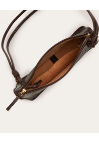 BALAGAN - Ciemnobrązowa torebka Suzanne M z wzorem krokodyla. Kolor: brązowy. Wzór: geometria #4